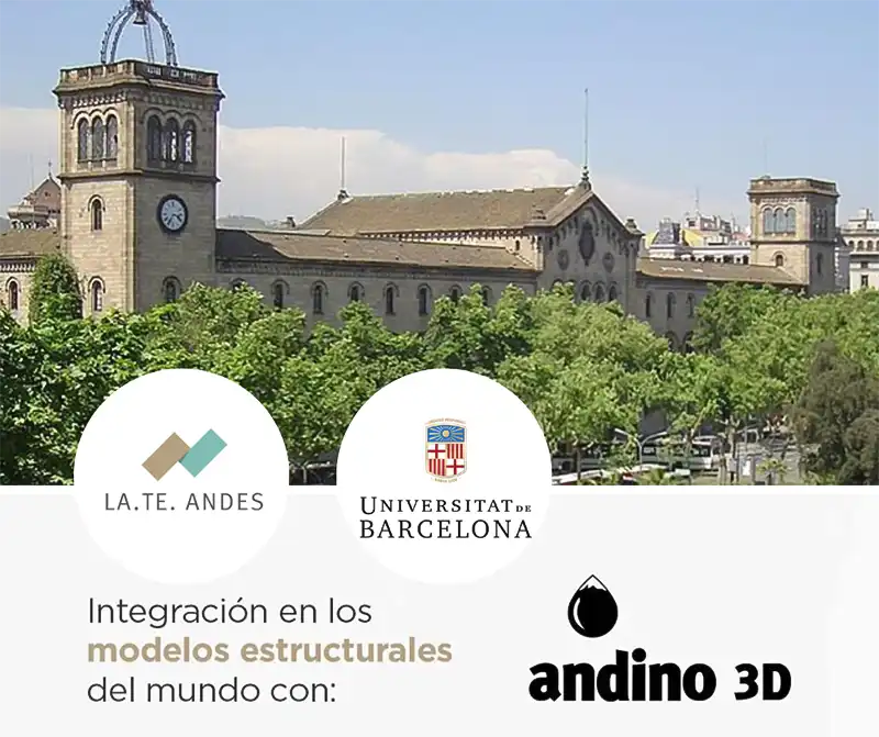 Extensión del Acuerdo de Uso del Software Andino 3D por la Universidad de Barcelona - LA.TE. ANDES